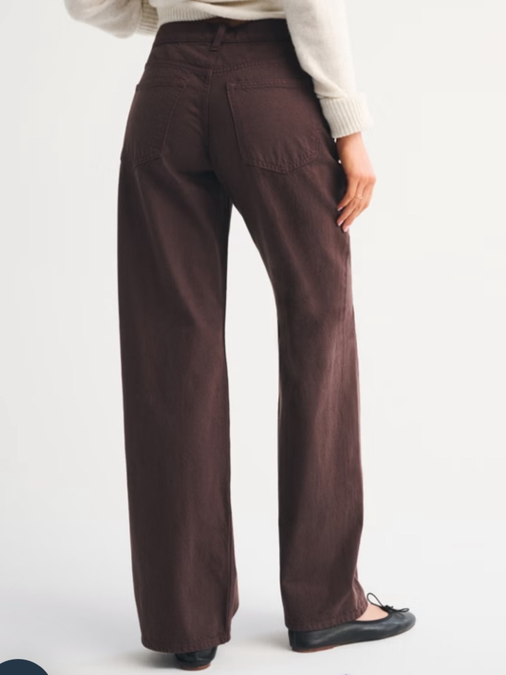 Abercrombie Low Rise Ultra Loose Brown Jeans size 28 - Picture 4 of 8